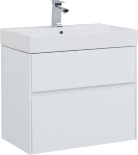 Тумба под раковину Aquanet Polya 345591 70 см белый глянец